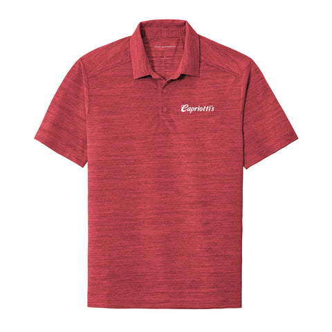 Men's Port Authority ® Stretch Heather Polo - Red/Black