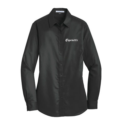 Ladies Port Authority® SuperPro™ Twill Shirt - Black
