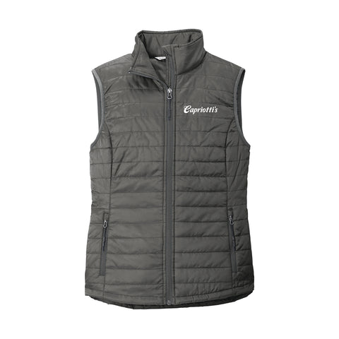Ladies Port Authority® Packable Puffy Vest - Sterling Grey/Graphite