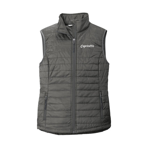 Ladies Port Authority® Packable Puffy Vest - Sterling Grey/Graphite